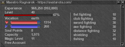 Signature for player Maestro Ragnarok