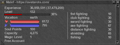 Signature for player Malef