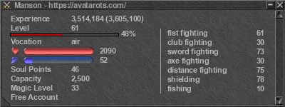 Signature for player Manson