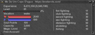 Signature for player Me Da Um Copo D'agua