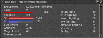 Signature for player Mec Mec