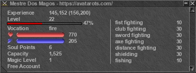 Signature for player Mestre Dos Magos