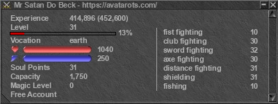 Signature for player Mr Satan Do Beck