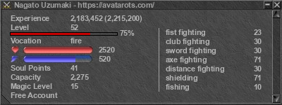 Signature for player Nagato Uzumaki