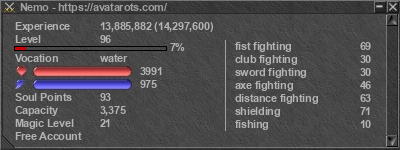 Signature for player Nemo