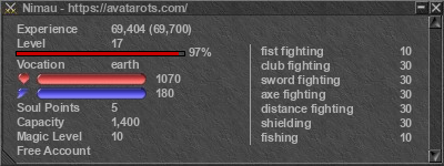 Signature for player Nimau