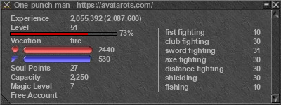 Signature for player One-punch-man