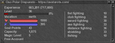 Signature for player Oso Polar Dispuesto