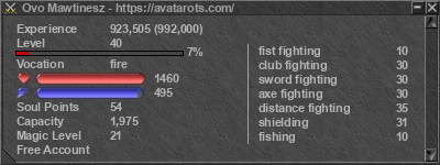 Signature for player Ovo Mawtinesz