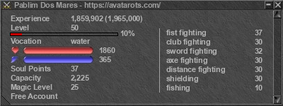 Signature for player Pablim Dos Mares