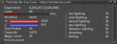 Signature for player Pedrada Na Sua Cara