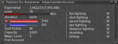 Signature for player Pedreiro Do Amazonas