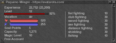 Signature for player Pequeno Milagre