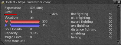 Signature for player Potett