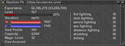 Signature for player Random Pk