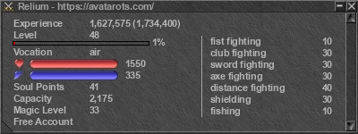 Signature for player Relium