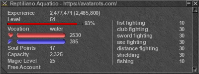 Signature for player Reptiliano Aquatico