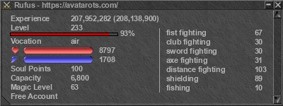 Signature for player Rufus