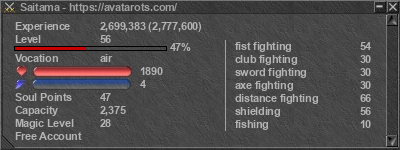 Signature for player Saitama