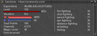 Signature for player Sambista