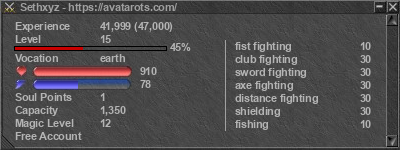 Signature for player Sethxyz