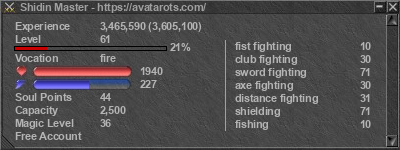 Signature for player Shidin Master