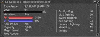 Signature for player Sir Kabuloso