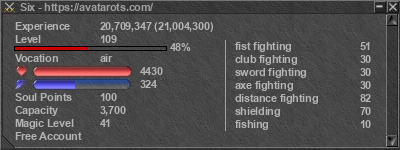 Signature for player Six