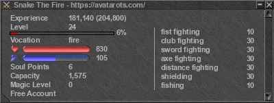 Signature for player Snake The Fire