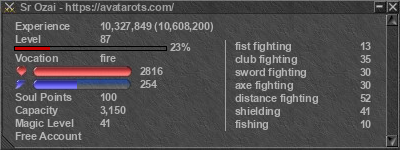 Signature for player Sr Ozai