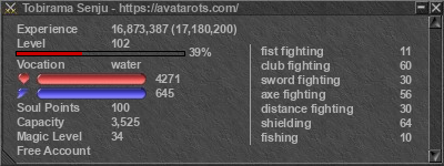 Signature for player Tobirama Senju