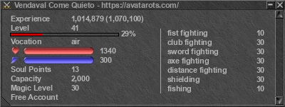 Signature for player Vendaval Come Quieto