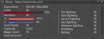 Signature for player Wang