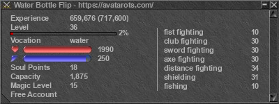 Signature for player Water Bottle Flip