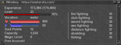 Signature for player Whiskey