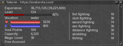 Signature for player Yakone